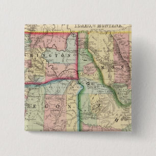 Chapa Cuadrada Ore, Wash, Idaho, Mont Map de Mitchell