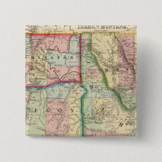 Chapa Cuadrada Ore, Wash, Idaho, Mont Map de Mitchell