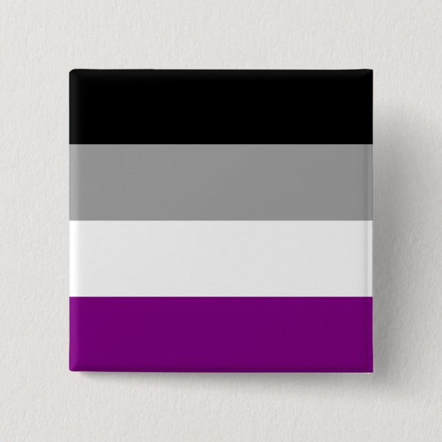 Chapa Cuadrada Orgullo asexual (Anverso)