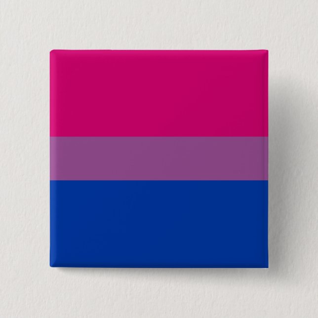 Chapa Cuadrada Orgullo bisexual (Bandera Bi) (Anverso)