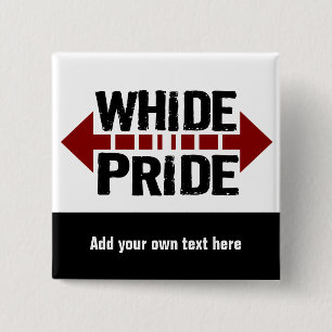 Chapa Cuadrada Orgullo blanco - Para los chicos grandes y los Chi