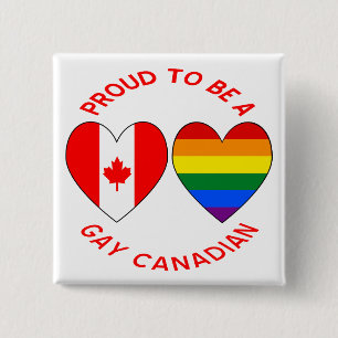 Chapa Cuadrada Orgulloso de ser un canadiense gay