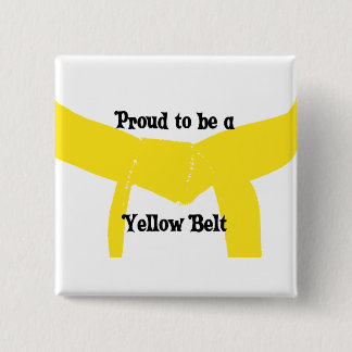 Chapa Cuadrada Orgulloso de ser un cinturón amarillo