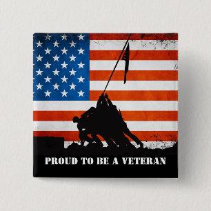 Chapa Cuadrada Orgulloso de ser un veterano
