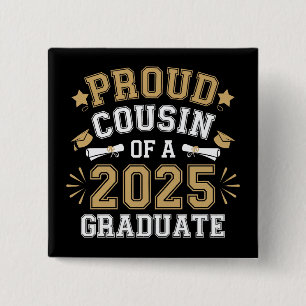 Chapa Cuadrada Orgulloso Primo De Una Graduación Familiar Graduad