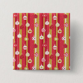 Chapa Cuadrada Ornamentos del árbol de navidad rojo amarillo