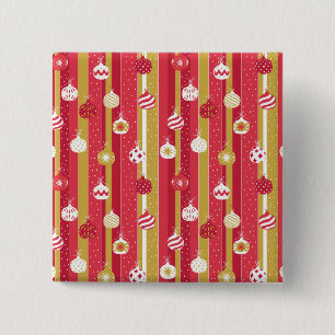 Chapa Cuadrada Ornamentos del árbol de navidad rojo amarillo