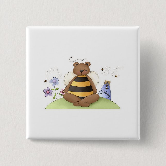 Chapa Cuadrada Oso de Hunny (Anverso)