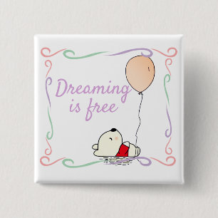 Chapa Cuadrada Oso libre de sueños con globos