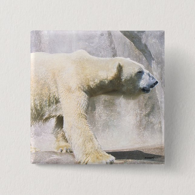Chapa Cuadrada oso polar (Anverso)