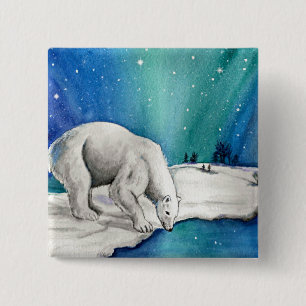 Chapa Cuadrada Oso Polar Aurora
