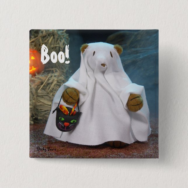 Chapa Cuadrada Osos pequeños poco fantasma (Anverso)