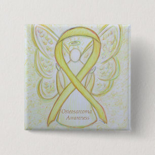 Chapa Cuadrada Osteosarcoma Amarillo de la Cinta de la Cinta Ange