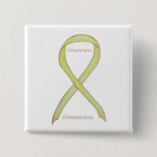 Chapa Cuadrada Osteosarcoma Amarillo de la toma de conciencia Per