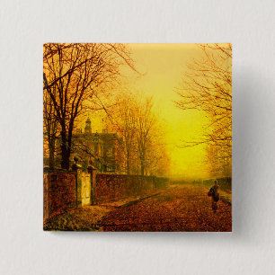Chapa Cuadrada Otoño Dorado John Atkinson Grimshaw