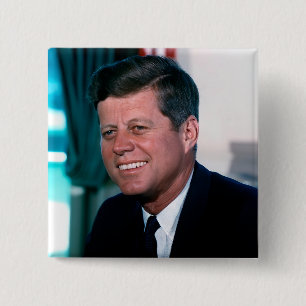Chapa Cuadrada Oval Office Retrato Presidente John F. Kennedy