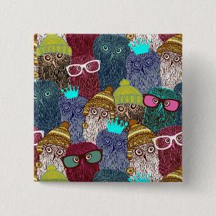 Chapa Cuadrada Owl in crown