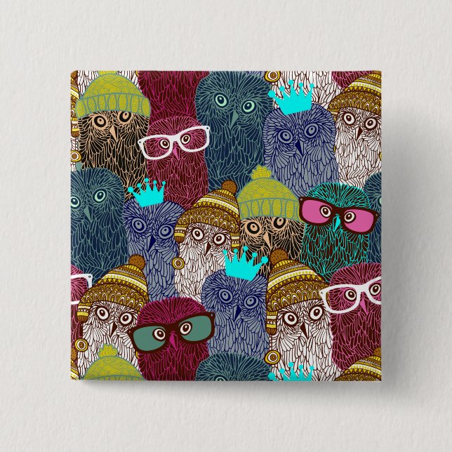 Chapa Cuadrada Owl in crown (Anverso)