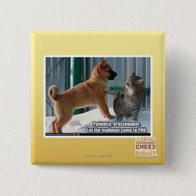 Chapa Cuadrada Paciencia, saltamontes (Anverso)