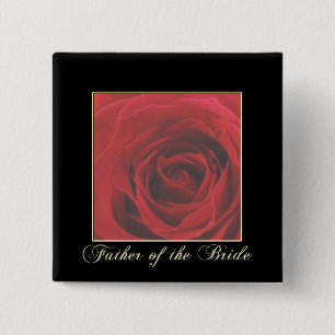 Chapa Cuadrada Padre elegante del rosa rojo del KRW del Pin de la