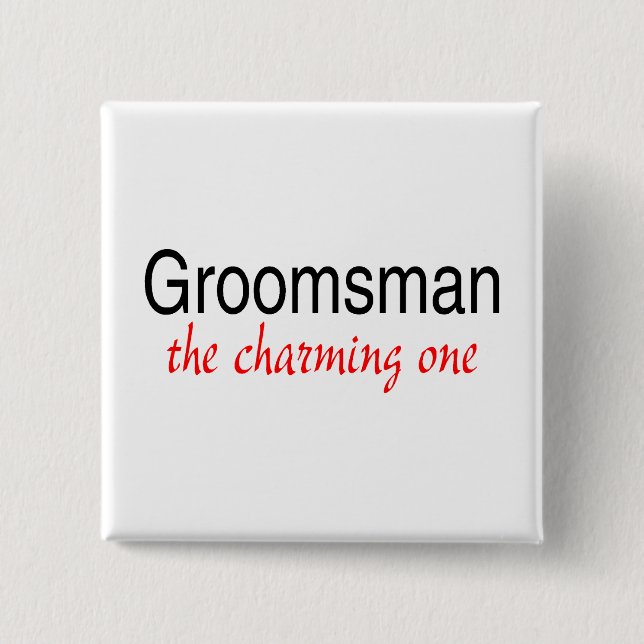 Chapa Cuadrada Padrino de boda (el encantar) (Anverso)