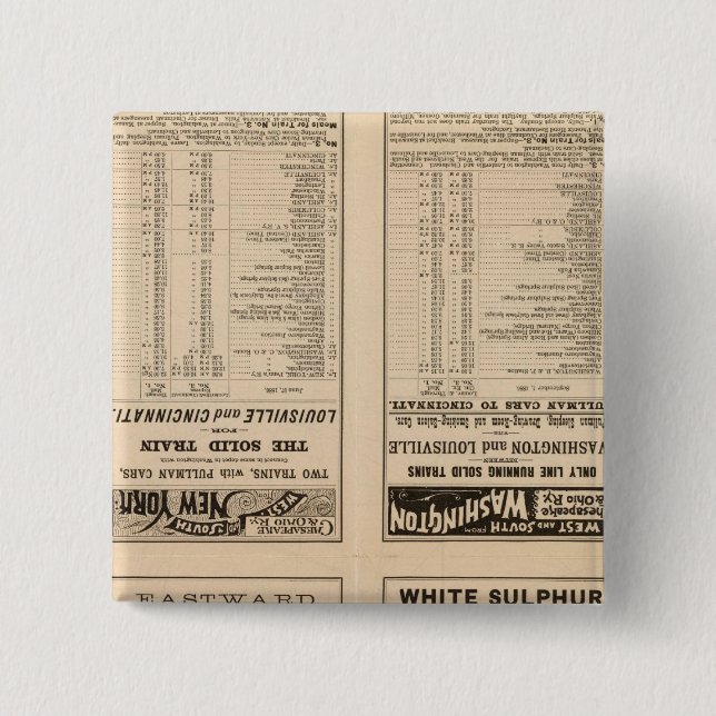 Chapa Cuadrada Página de texto Chesapeake y Ohio Ry (Anverso)