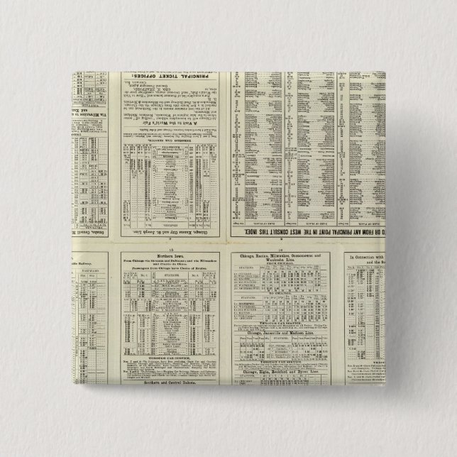 Chapa Cuadrada Página de texto Chicago Milwaukee y St Paul Railwa (Anverso)