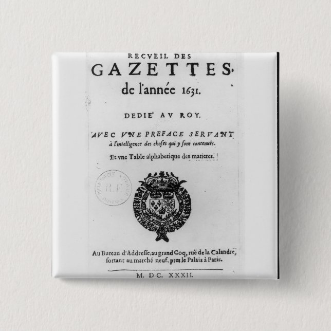 Chapa Cuadrada Página de título de la primera colección de 'La (Anverso)