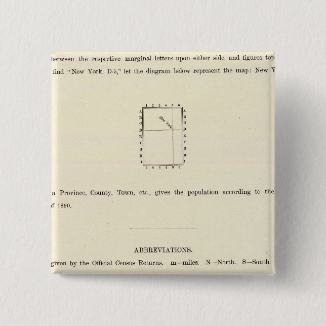 Chapa Cuadrada Página de título del Atlas indexado por Verso (Anverso)