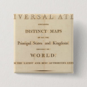 Chapa Cuadrada Página de título del nuevo atlas universal