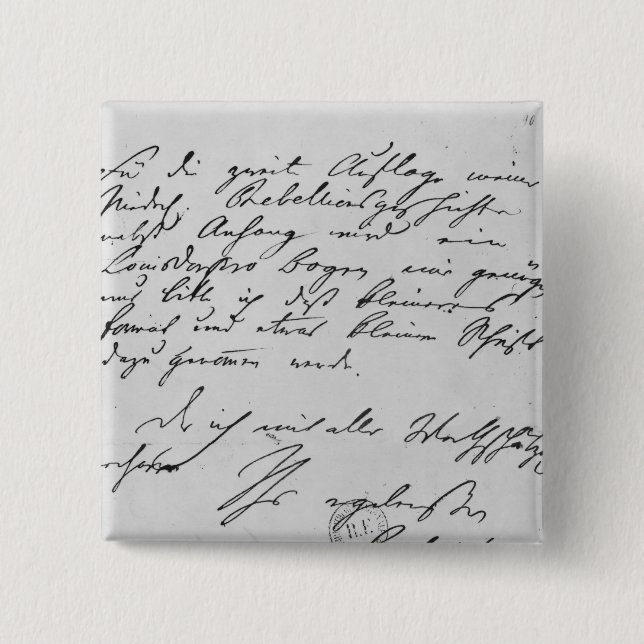 Chapa Cuadrada Página del texto con su firma (Anverso)