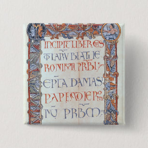 Chapa Cuadrada Página del texto con una frontera floriated