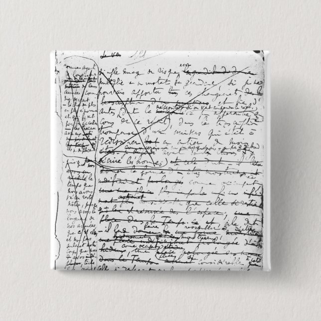 Chapa Cuadrada Página pasada 'de un la Recherche du Temps Perdu' (Anverso)