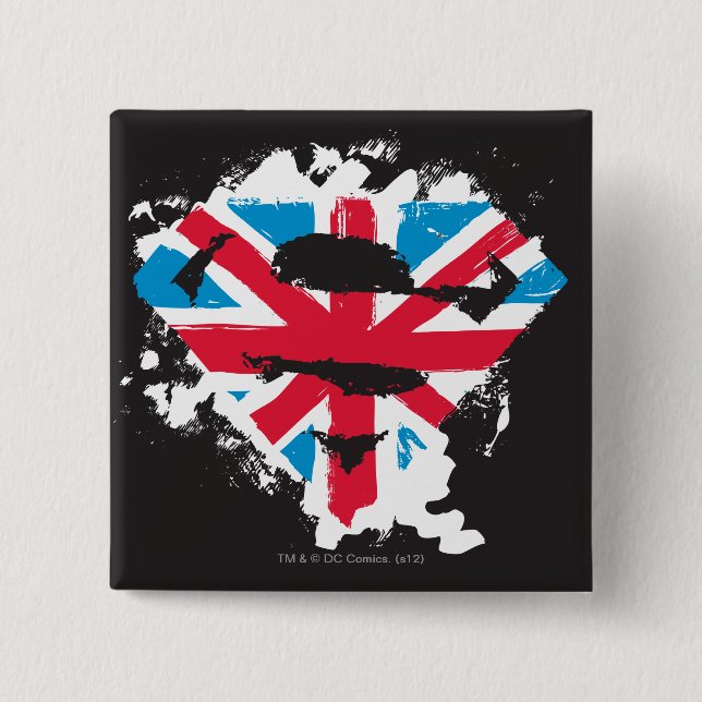 Chapa Cuadrada Paint Strokes British S-Shield (Anverso)