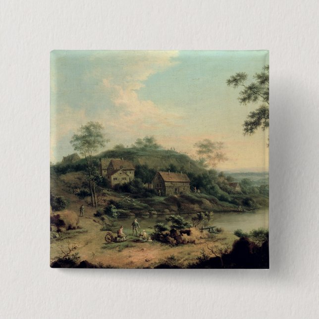 Chapa Cuadrada Paisaje, 1758 (Anverso)