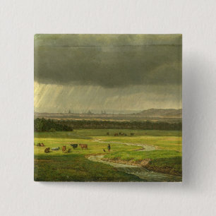 Chapa Cuadrada Paisaje con Dresden en la distancia, 1830