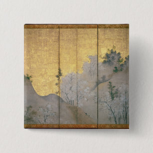 Chapa Cuadrada Paisaje de la primavera