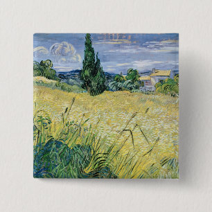 Chapa Cuadrada Paisaje de Vincent van Gogh el   con el maíz