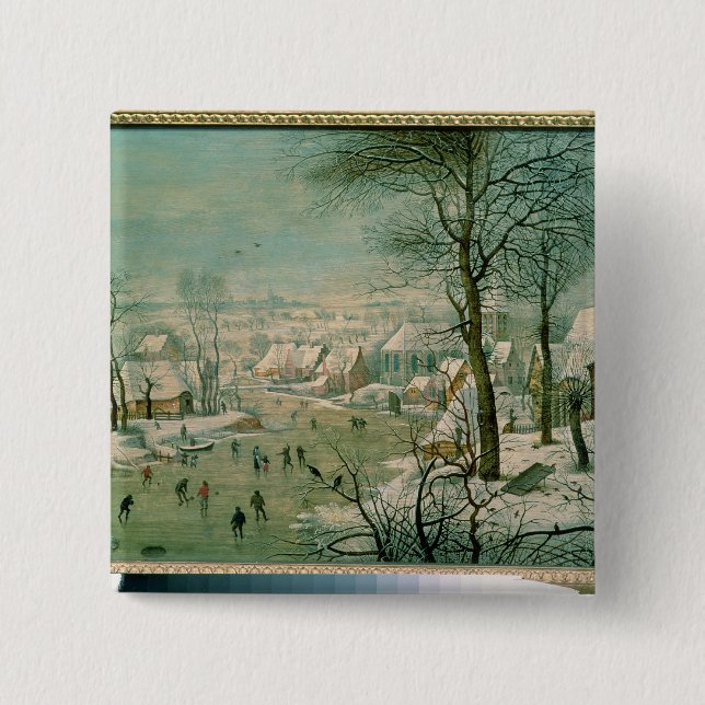 Chapa Cuadrada Paisaje del invierno (Anverso)
