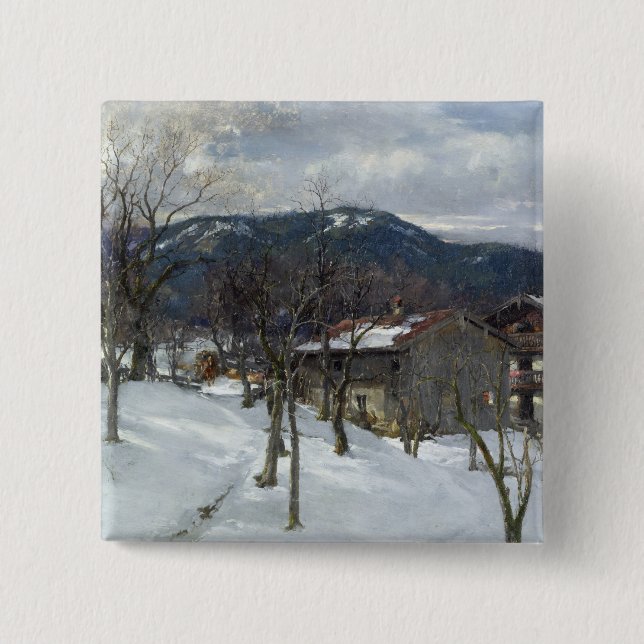 Chapa Cuadrada Paisaje del invierno cerca de Kutterling, 1899 (Anverso)