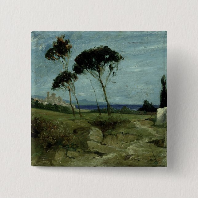 Chapa Cuadrada Paisaje en Nettuno, 1887 (Anverso)
