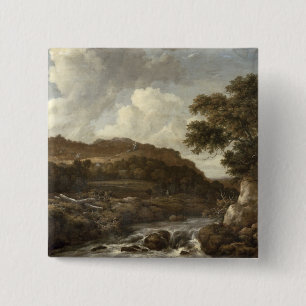 Chapa Cuadrada Paisaje enselvado montañoso con un torrente