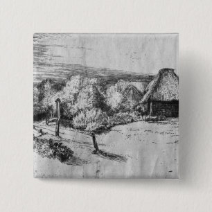 Chapa Cuadrada Paisaje grande con una torre, c.1650