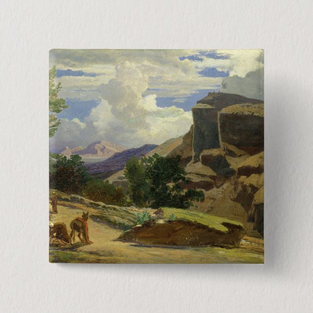 Chapa Cuadrada Paisaje italiano (Anverso)
