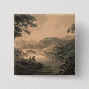 Chapa Cuadrada Paisaje (lavado de la pluma y de la tinta)