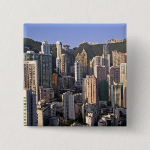 Chapa Cuadrada Paisaje urbano de Hong Kong, China