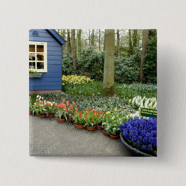 Chapa Cuadrada Países Bajos (Holanda), Lisse. Keukenhof 11 (Anverso)