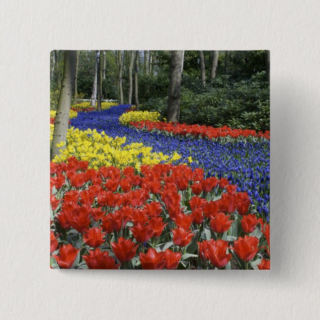 Chapa Cuadrada Países Bajos, Holanda, Lisse, Keukenhof Gardens (Anverso)