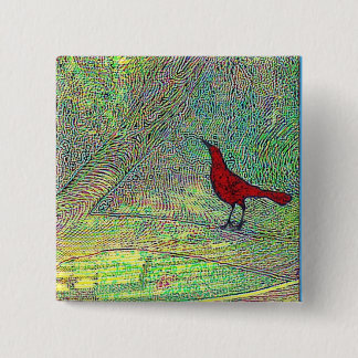 Chapa Cuadrada Pájaro rojo