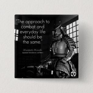 Chapa Cuadrada Palabras de artes marciales inspiradoras - Combate